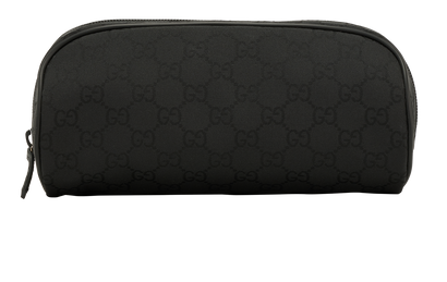 GG Cosmetics Pouch, &pound;225, Handbags, Black, Canvas, Front view